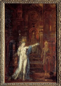 Salome tatovering. Salome danser i salen til Herodes fest. Herode som sitter på en høy trone er fascinert av magikerens skjønnhet. Maleri av Gustave Moreau (1826-1898) av Gustave Moreau