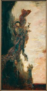 Sappho, fallende (maleri på lerret) av Gustave Moreau
