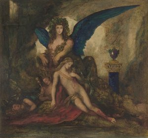 Sfinks i en grotte Poet, konge og kriger, 1840-98. av Gustave Moreau