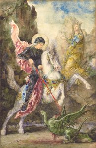 St. George og dragen, 1869 av Gustave Moreau