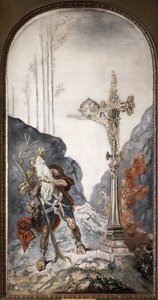Den vandrende jøden, overrasket av calvariet som kaller ham, oljemaleri på lerret av Gustave Moreau (1826-1898). Fotografi, KIM Youngtae, Paris, Musee Gustave Moreau. av Gustave Moreau