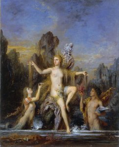 Fransk: Venus sortant de l#39;Onde Venus som stiger opp fra havet av Gustave Moreau