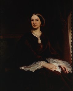 Portrett av Louisa, hertuginne av Northumberland (olje på lerret)