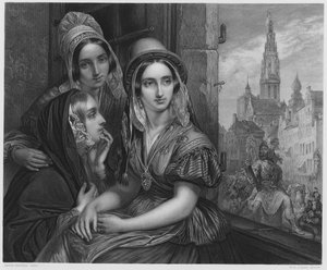 Ommeganck i Antwerpen, fra bildet i Royal Collection