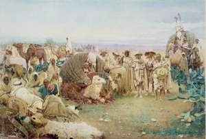 En campingvogn hviler ved Kabylie