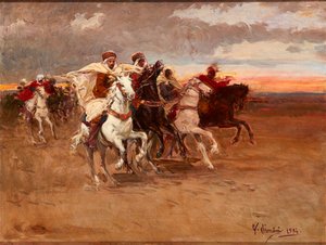 Charging Cavaliers (olje på lerret)