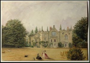 Utsikt over Strawberry Hill, Middlesex fra hagene (wc)