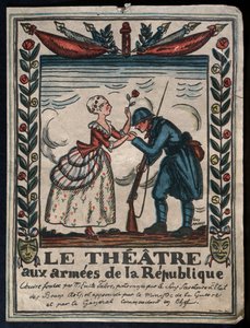 Theatre for the Armies of the Republic, fransk soldat som kysser hånden til en skuespillerinne