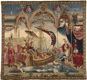 The Emperor Sailing, fra The Story of the Emperor of China, 1716-22 av Guy Louis Vernansal