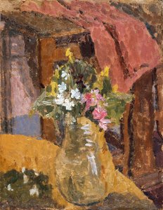 Blomster (olje på lerret) av Gwen John