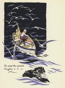 Peter Pan og Wendy: Det var piratjolla (farge litho)