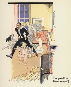 Peter Pan og Wendy: The gaiety of these romps! (farge litho) av Gwynedd M. Hudson