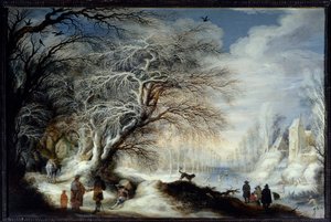 Vinterlandskap. Maleri av Gysbrecht Lytens