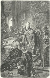Dåpen til Stefanus I av Ungarn (gravering) av Gyula Benczúr