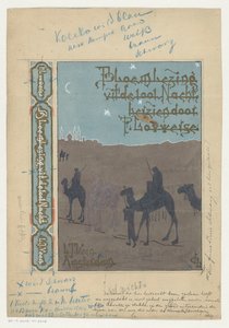 Bindende design for: Pieter Louwerse, Anthology from the Thousand and One Night, 1910