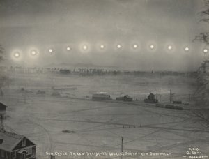 Solsyklus Tatt 21.-17. desember. Ser sørover fra Gov. Hill, 1917. av H.G Kaiser