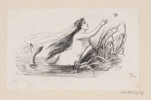 Illustrasjon til "Den lille havfruen" i H.C. Andersen, "Eventyr og historier", bind 1 av H.P. Hansen
