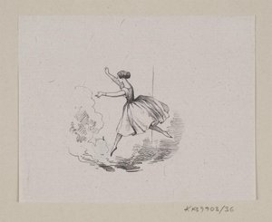 Illustrasjon for "Den standhaftige tinnsoldaten" i H.C. Andersen, "Eventyr og historier", bind 1