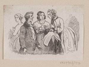 Illustrasjon for «Det er sant» i H.C. Andersen, "Eventyr og historier", bind 2 av H.P. Hansen