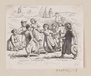 Illustrasjon for "Fra et vindu i Vartou" i HC Andersen, "Eventyr og historier", bind 2 av H.P. Hansen