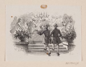 Illustrasjon til "Fyrverkeri" i H.C. Andersen, "Eventyr og historier", bind 1 av H.P. Hansen