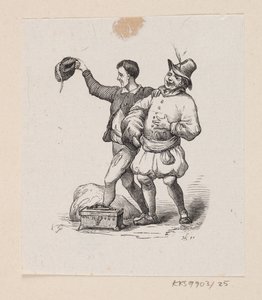 Illustrasjon til "Keiserens nye klær" i H.C. Andersen, "Eventyr og historier", bind 1 av H.P. Hansen