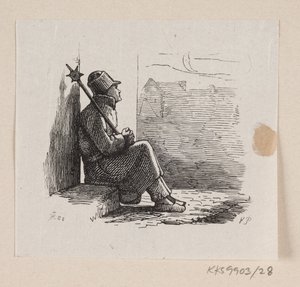 Illustrasjon til "Lykkens Kalosker" i HC Andersen, "Eventyr og historier", bind 1 av H.P. Hansen