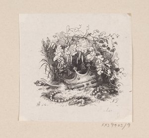Illustrasjon til "Prinsessen på erten" i H.C. Andersen, "Eventyr og historier", bind 1