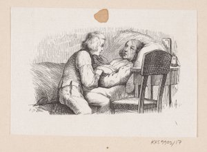 Illustrasjon til «Reisefølget» i H.C. Andersen, "Eventyr og historier", bind 1 av H.P. Hansen