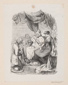 Illustrasjon til «Reisefølget» i H.C. Andersen, "Eventyr og historier", bind 1 av H.P. Hansen