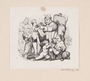 Illustrasjon til «Reisefølget» i H.C. Andersen, "Eventyr og historier", bind 1 av H.P. Hansen