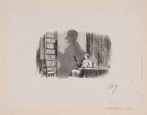 Illustrasjon for "Skyggen" i HC Andersen, "Fairy Tales and Stories", bind 2