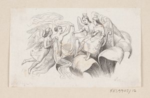 Illustrasjon for "Tommelise" i HC Andersen, "Eventyr og historier", bind 1 av H.P. Hansen