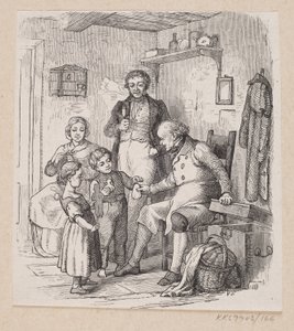 Illustrasjon for "Under piletreet" i HC Andersen, "Fairy Tales and Stories", bind 2 av H.P. Hansen