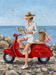 Stilig strand-scooter for kvinner