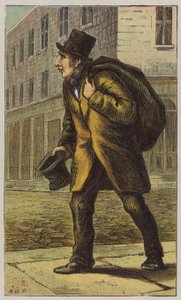 Old Clothesman (farge litho) av H.W. (after) Petherick