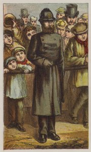 Politimann (farge litho) av H.W. (after) Petherick