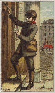 Postmann (farge litho) av H.W. (after) Petherick