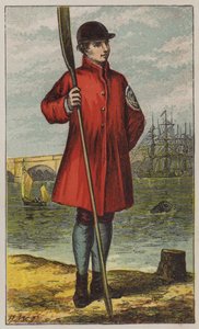 Waterman (farge litho) av H.W. (after) Petherick