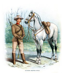 Viktorianske monterte rifler, c1890.