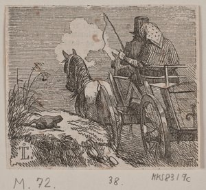 Illustrasjon for "Jordmoren og trollet" av H. C. Henneberg