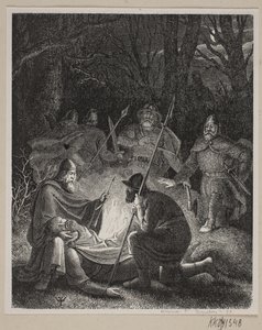 Illustrasjon til Fabricius' Danmarkshistorie. av H. C. Henneberg
