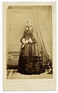 Carte-de-visite av Florence Nightingale, ca. 1858 (bw-bilde) av H. Hering