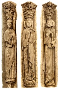 Utvendig dekorasjon av Le Mans katedral, Le Mans, Frankrike, 1400-tallet 1849.