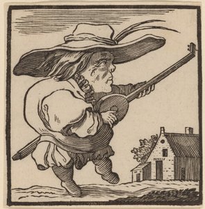 Pukkelrygg spiller en lut av H. Numan after Jacques Callot