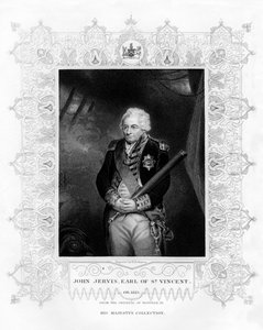 John Jervis, 1. jarl av St Vincent, admiral i Royal Navy, 1800-tallet. av H. Robinson