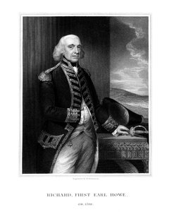Richard Howe, 1st Earl Howe, britisk admiral, 1832. av H. Robinson