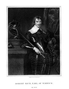 Robert Rich, andre jarl av Warwick, engelsk kolonialadministrator, 1827 av H. Robinson