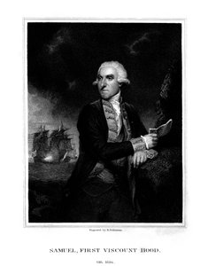 Samuel Hood, 1st Viscount Hood, britisk admiral, 1831.