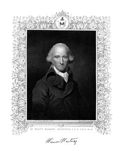 Warren Hastings, engelsk administrator i India, 1800-tallet. av H. Robinson